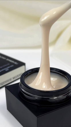 ALTA NIVELO   Gel Black СГУЩЕНОЕ МОЛОКО   15г   Гель для моделирования средне-жидкий с сухоцветами