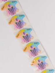 ALGEBRA BEAUTY   ЦВЕТНАЯ   (100шт)   Формы для наращивания на бумажной основе