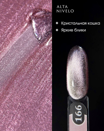 ALTA NIVELO   Гель-лак кошачий глаз   10мл   CAT MAGIC   #166